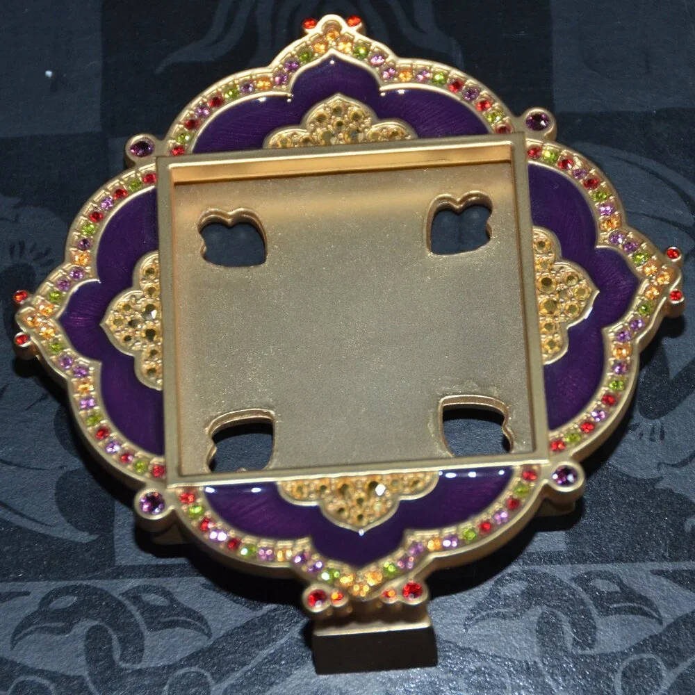 RARE JAY STRONGWATER WARNER TIARA SCROLL PAVE DIAMOND LACE CRYSTAL ENAMEL FRAME